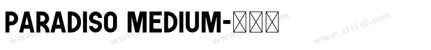Paradiso Medium字体转换